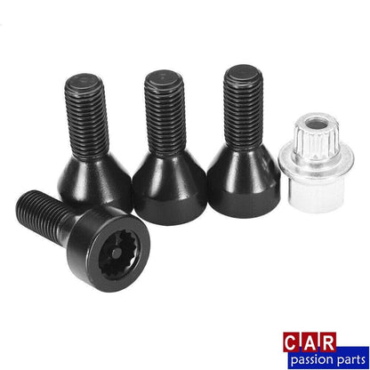 ya 5 8.10 Wheel Lock Set Black Lug Bolts for BMW E32 E34 3 5 7er & for Mini 36136786419