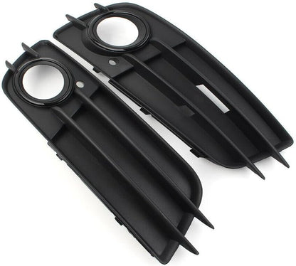 ya 2 8.15 1 pair of black front bumper fog light grille protective covers suitable for Audi A4 B8 S4 2008-2012