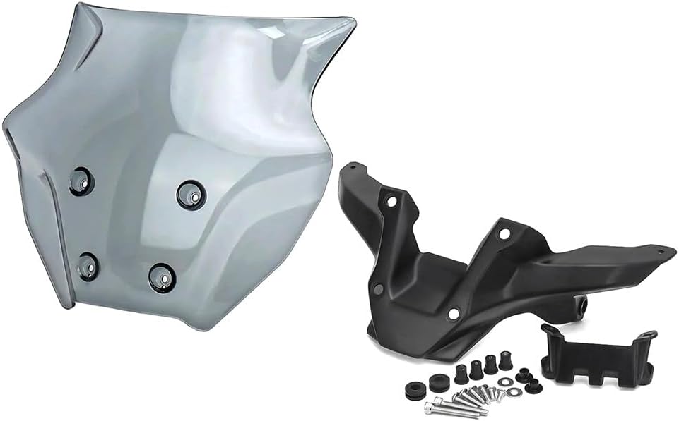 ya 2 8.15 Grey Wind Deflector Windshield Bracket Windscreen for Yamaha MT-09 MT09 2024