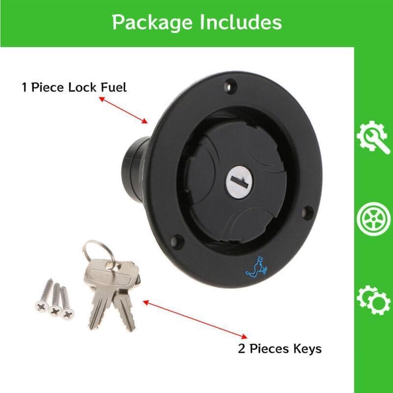 ya 5 8.10 Black universal water tank cap filling neck strap lock and key suitable for RV cars