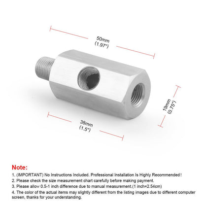 ya 8 8.24 baidi 1/8 BSPT Female Oil Pressure Sensor Tee to 1/8 BSPT Male Adapter Supply Feed