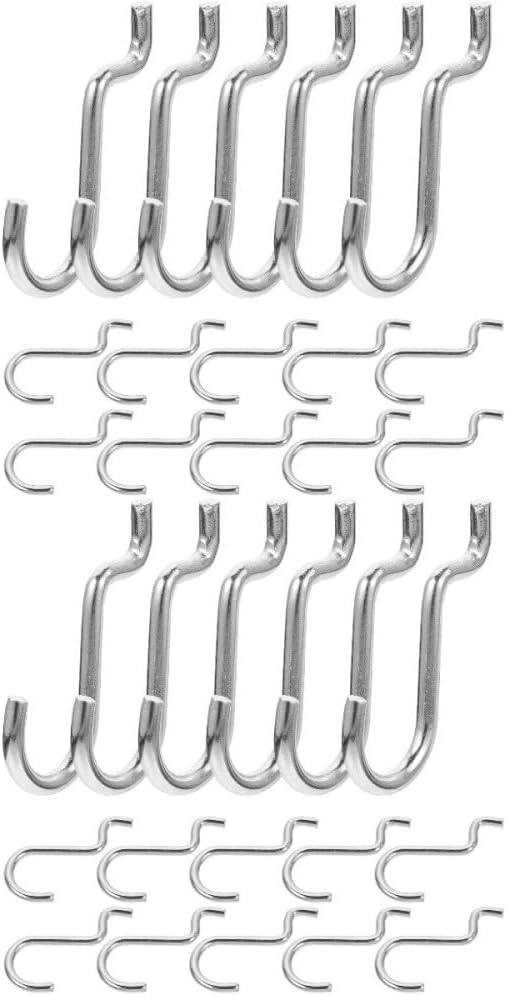ya 26 10.21 baidi 2 PCS Iron Wire Hook Metal Pegboard Hanger Stainless Steel Hooks-4