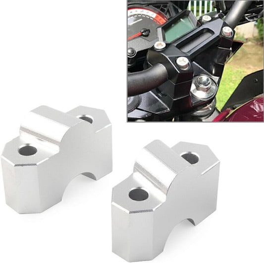 ya 4 8.8.2 Handlebar Riser Clamp Fit for Kawasaki Z750 2004-12 Z1000 2003-16 Chrome Motorcycle