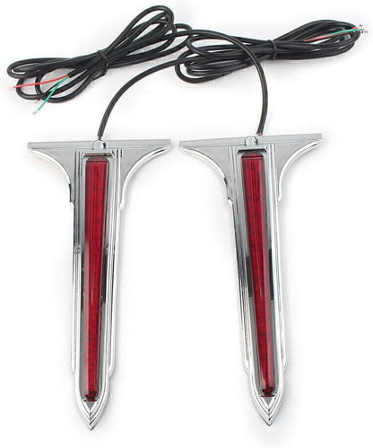 ya 10 9.16 zhengce Chrome LED Rear Saddlebag Brake Tail Light Red Lens for Harley Touring Road