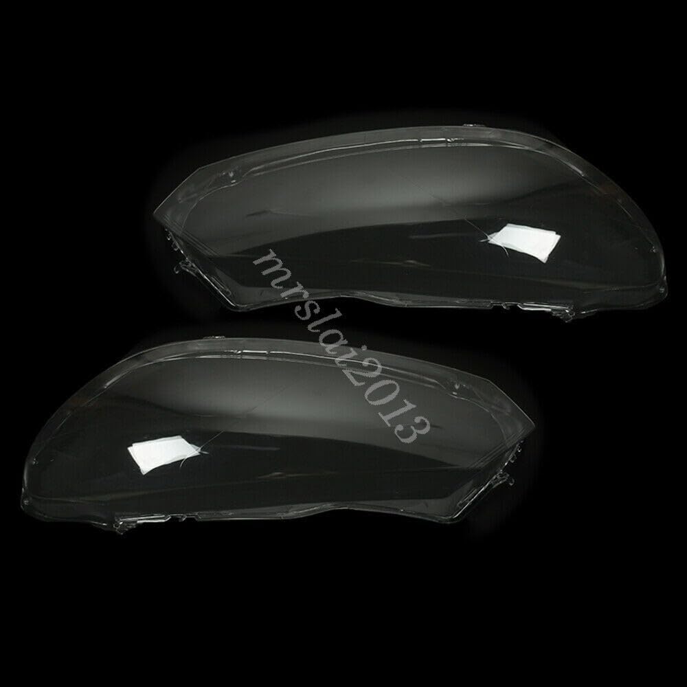 ya 9 10.24 Headlight Lenses Cover Clear Lens Replacement L + R for VW for Golf 6 MK6 2010-2014