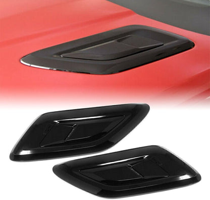ya 4 8.14 Front Hood Upper Vents Cover for Land Rover for Range Rover Sport 2018-2021 Black