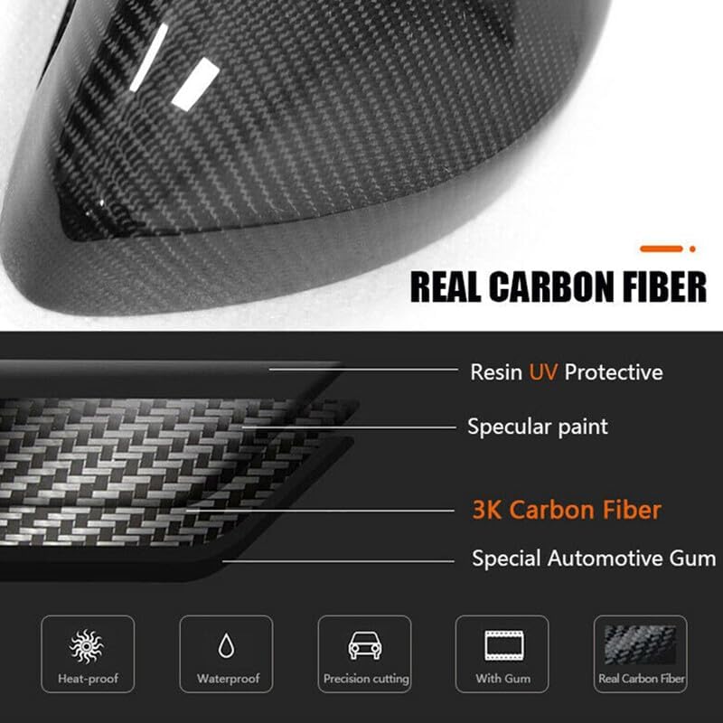 ya 11 9.14 baidifor Honda 10TH Gen for Civic 2016-2021 Replace Real Carbon Fiber Side Mirror Cover w