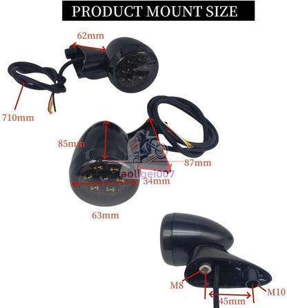 ya 13 9.15 baidi Motorcycle CNC front LED turn signal light with 4 lines, suitable for Harley-Davidson road gliders 15-23-