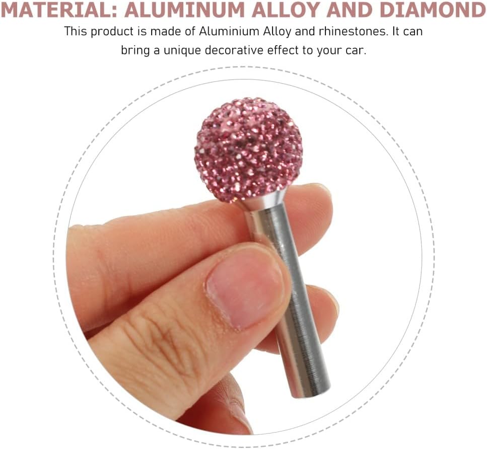 ya 26 10.21 baidi Car Lock Bolt Alu for Mini um Alloy Rhinestone Pink Bling Interior Accessories
