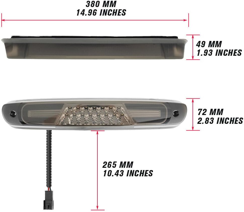 ya 4 8.10 Smoked LED Third Brake Pickup Light Cargo Light For 2007-2014 for Chevrolet and for GMC 