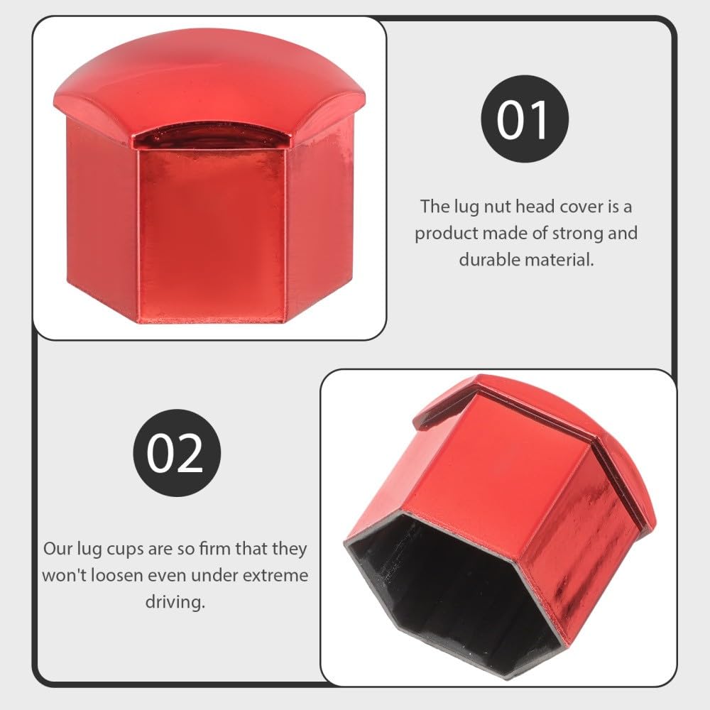 ya 13 9.15 baidi 20 Pcs Wheel Decorative Shell Car Lug Nut Cover Covers for Semi Trucks