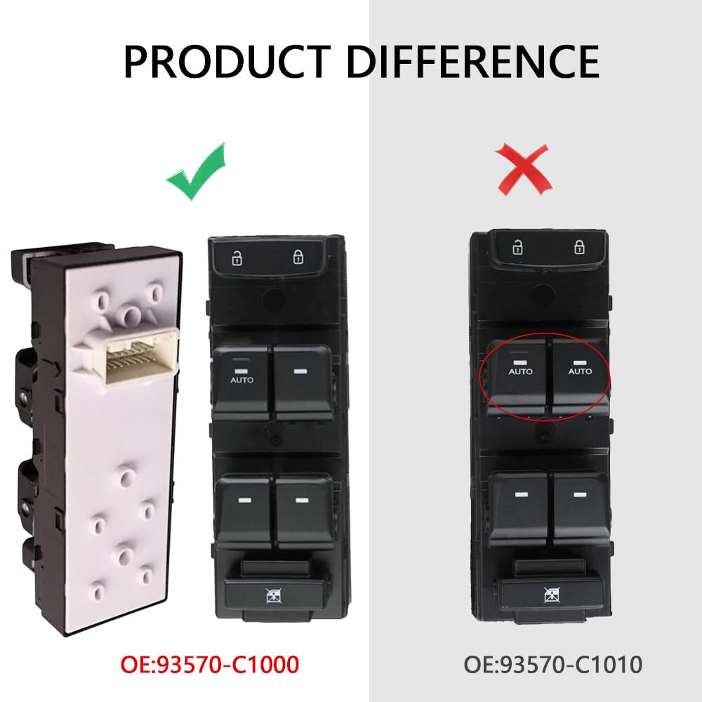 ya 4 8.24 baidi for Hyundai Sonata 2015-19 Car Left Driver Side Door Window Switch 93570-C1000