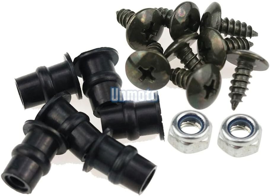 ya 23 10.7 baidi Black Fairing Bolt Kit body screws Clips for Yamaha YZF R6 2006-2007