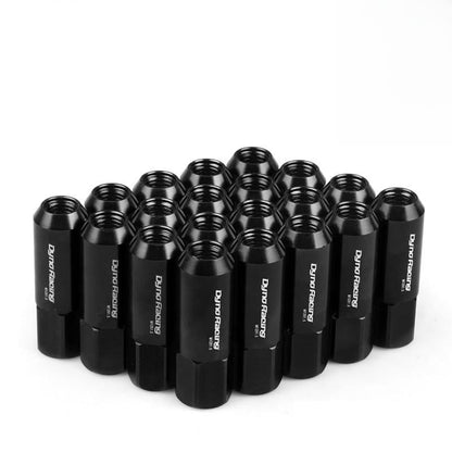 ya 10 9.16 baidi M12X1.5 20Pcs 60MM Extended Tuner Racing Wheel Lug Nuts Forged Black Aluminum
