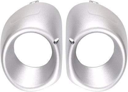 ya 9 10.24 2X Front Bumper Foglight Cover Silver Left+Right Side For 2013-2015 for Outlander