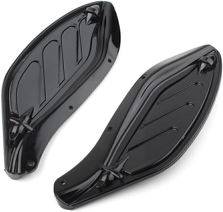 ya 2 8.15 Black Side Wing Windshield Air Deflector Fit for Harley Touring FLHR FLHT CVO 96-13