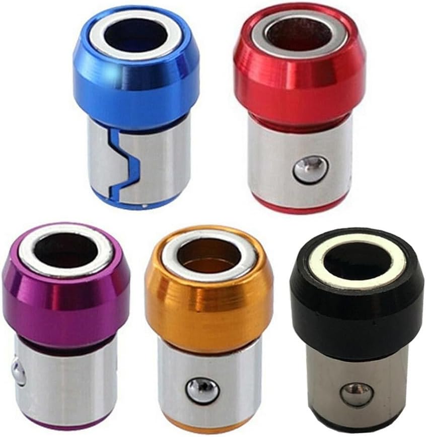 ya 28 10.13 baidi 5PCS Screwdriver Bits Magnetic Ring 1/4 6.35mm Metal Strong Screw Magnetize