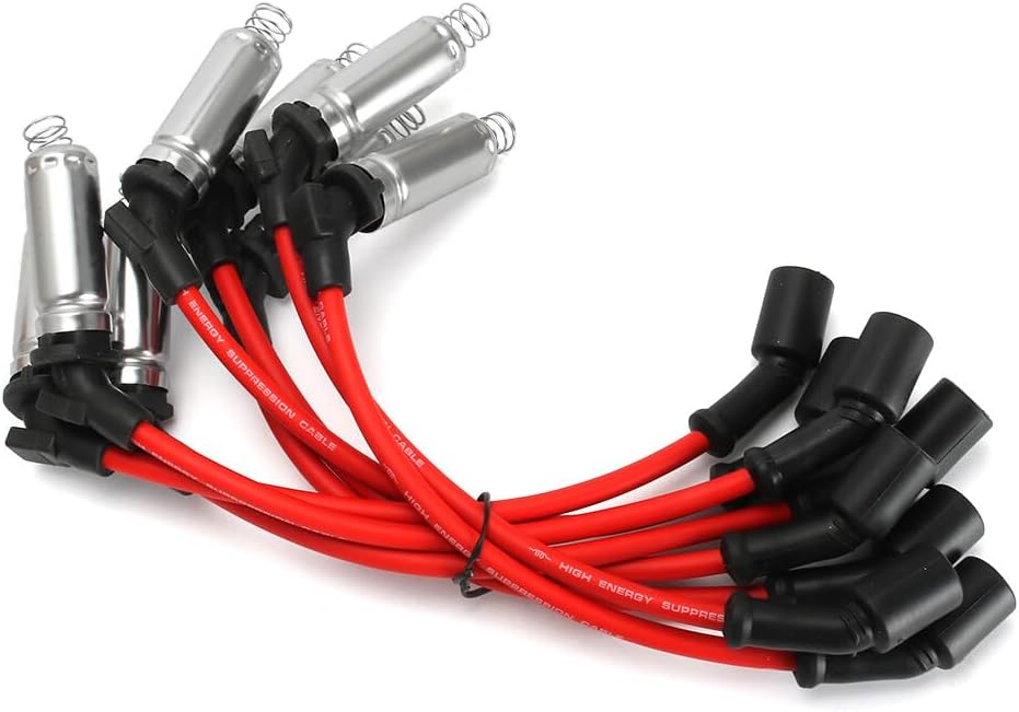 ya 4 8.10 8x PERFOR for MAN CE Spark Plug Wires for Chevy for GMC 1999-2006 LS1 VORTEC 4.8 5.3 6.0L!