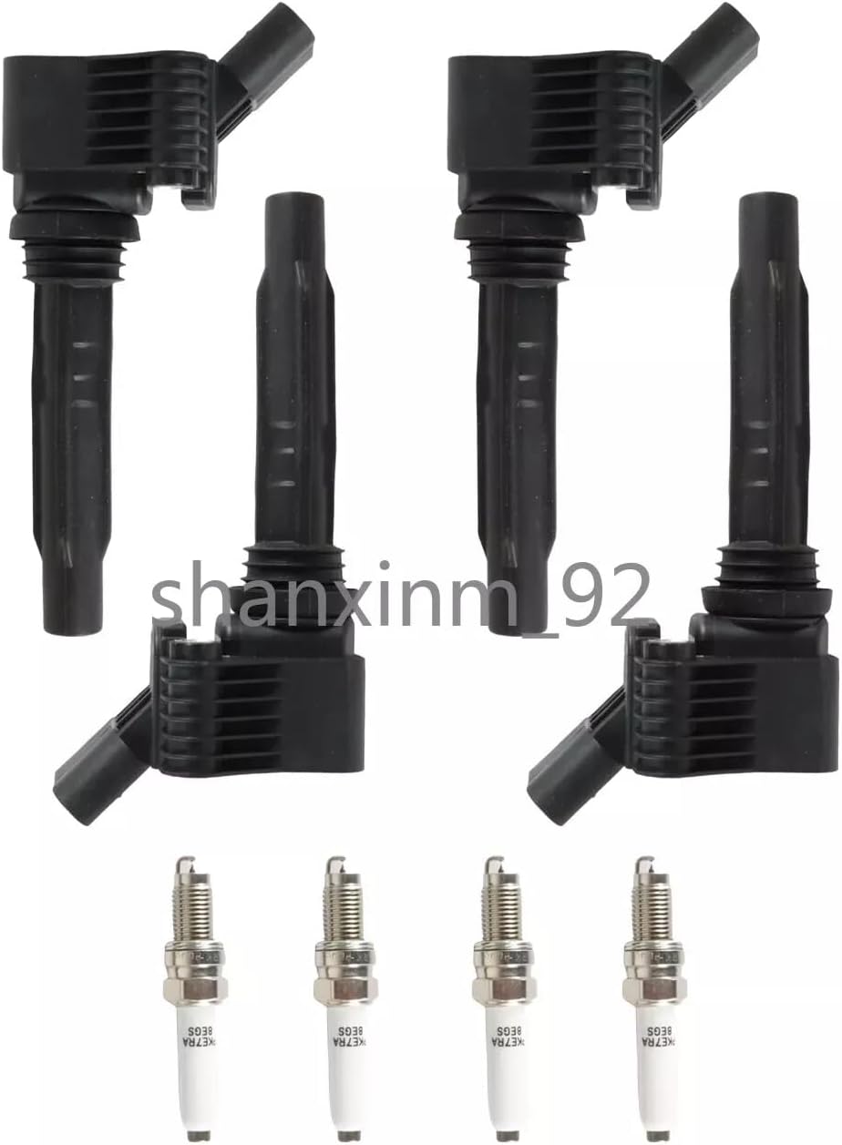 ya 9 10.24 4X Ignition Coil & Spark Plugs for VW for JETTA 1.4L 13-19 A3 Sportbac 16-18 UF718