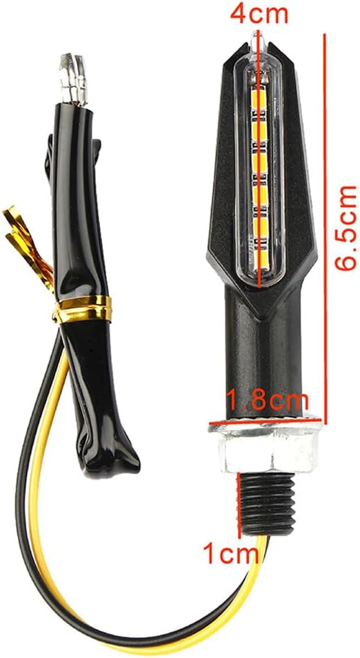 ya 11 9.14 zhengce 4Pcs Universal Motorcycle LED Amber Turn Signal Indicators Lights Blinker L