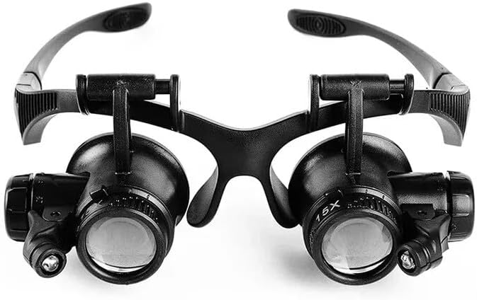 ya 26 10.21 baidi Eyeglass Repair Magnifier Clock Repair Watch with LED Lights 10x15x 20x 25x-1