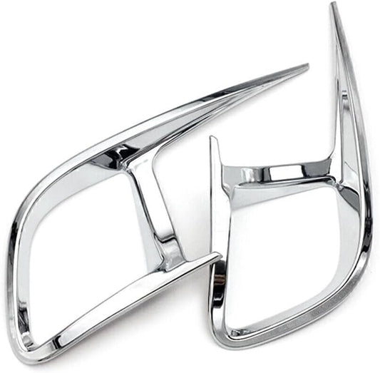 ya 9 10.24 For 2015-2020 for Toyota Highlander 2x Chrome ABS Rear Bumper Fog Light Cov