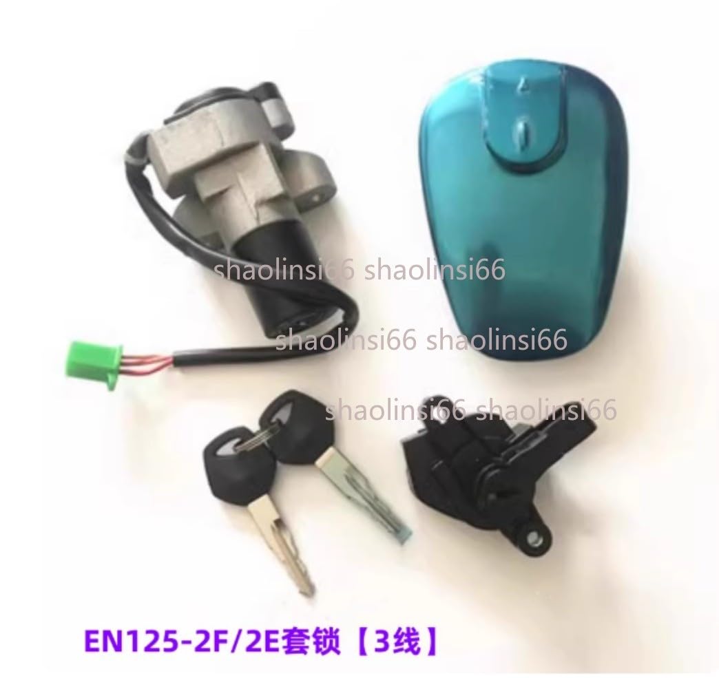ya 13 9.15 baidi 3 Wire Ignition Switch Lock Key Fuel Tank Cap Lock Fit for for for Suzuki EN125-2F/2E