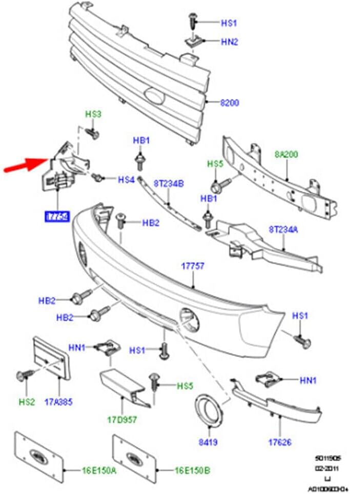 ya 6 8.24 baidi for Land Rover for Range Rover 2003 2004-2009 Front Bumper Support Bracket LH or RH