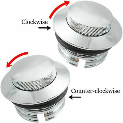 ya 13 9.15 baidi Chrome pop-out cap vented fuel tank cap kit for Harley-Davidson vehicles 1982-2010.