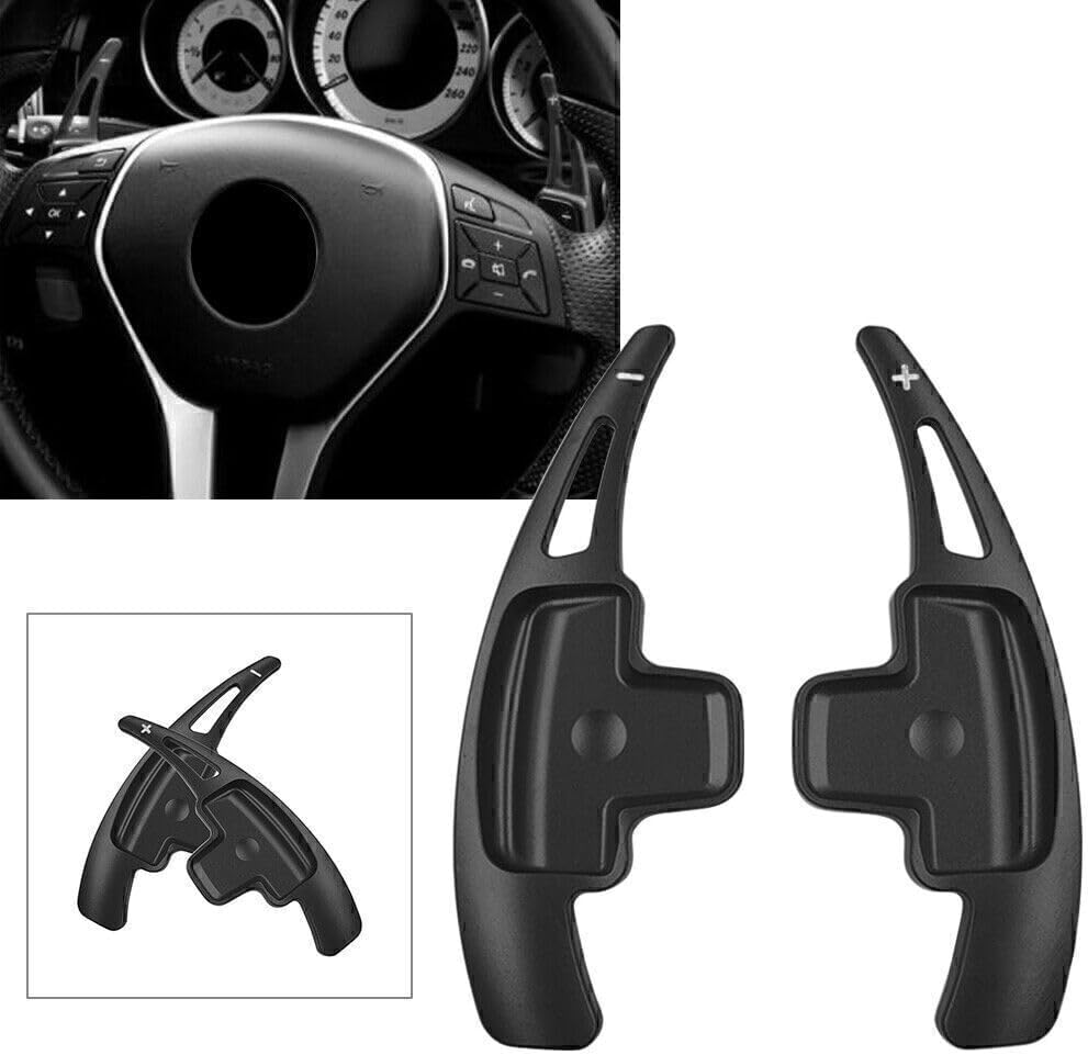 ya 5 8.24 baidi Steering Wheel Paddle Shift Extension Black Fit M-Benz A B E R M GLK SLK Class
