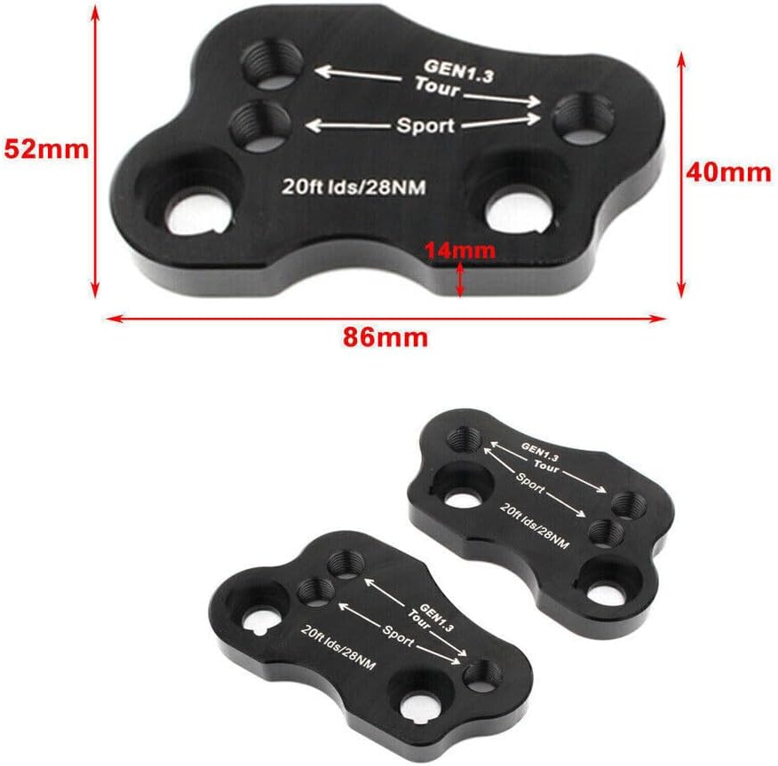 ya 13 9.15 baidi Motorcycle Adjustable Handlebar Risers Adapter BLK for Honda Goldwing GL1800 2018-20