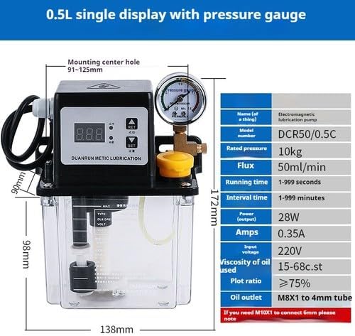 ya 28 10.13 baidi Automatic Lubricating Oil Pump CNC Lathe Machine Tool Oiler Electric Oiling Pump-12