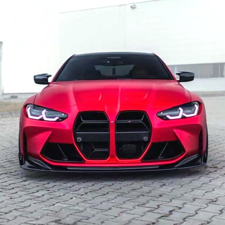 ya 2 8.15 Matte Black Front Bumper Spoiler Splitter Lip for BMW G80 M3 G82 M4 2021-2023