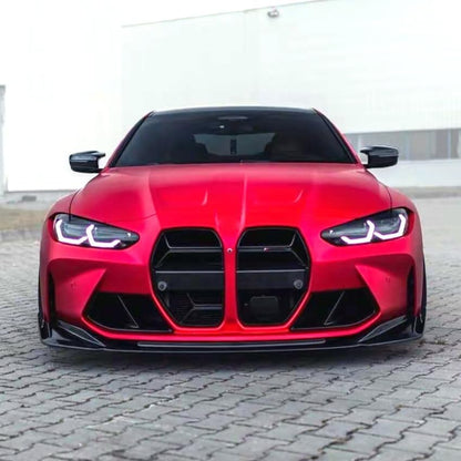 ya 2 8.15 Matte Black Front Bumper Spoiler Splitter Lip for BMW G80 M3 G82 M4 2021-2023