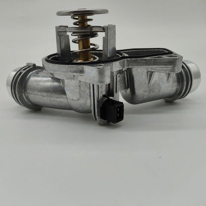 ya 2 8.15 Upgraded aluminum thermostat housing for BMW E46 E39 325i 330i 525i X5 X3 Z4 USA