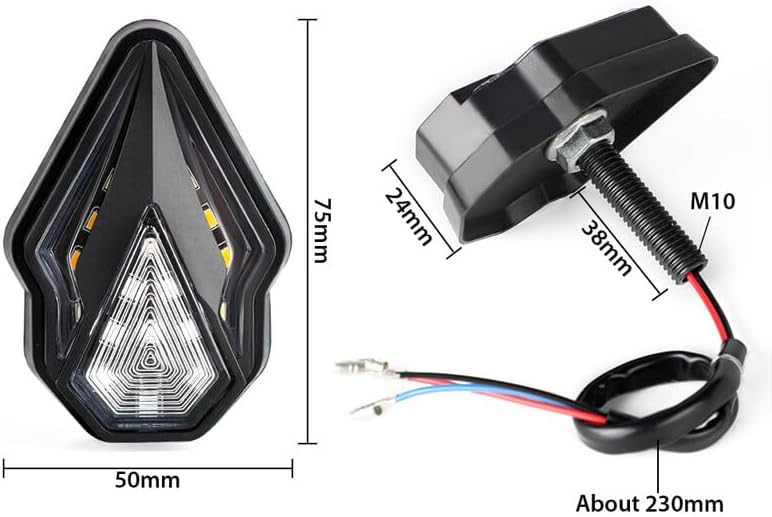 ya 11 9.14 zhengce 2x Motorcycle Flush Mount Turn Signal Indicator Blinker Red Amber LED Light