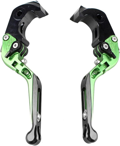 ya 5 8.10 for Kawasaki ZX 14R 2006-2015 14 Green/Black 2X Foldable Brake Clutch Levers