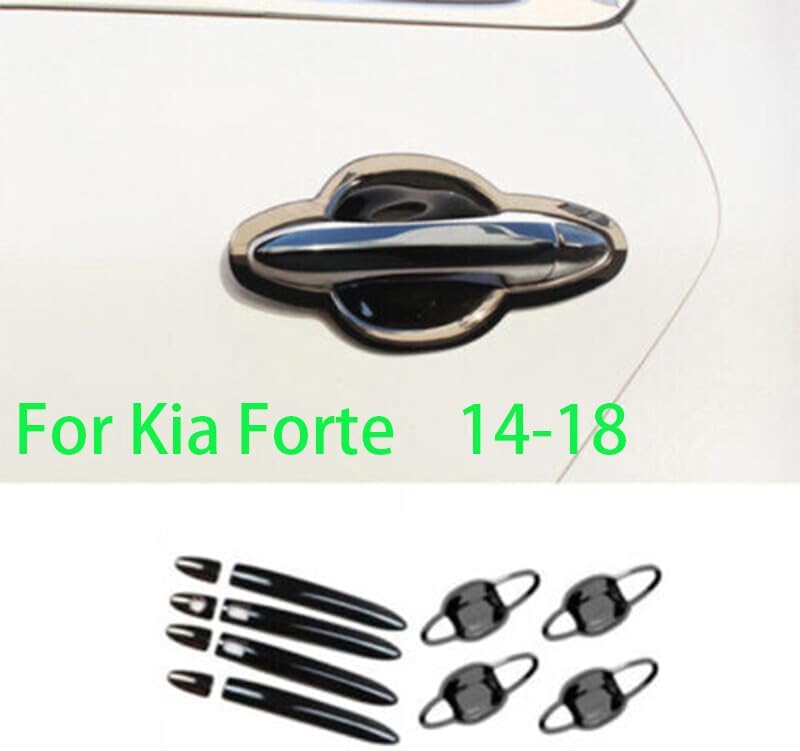 ya 2 8.15 for Kia Forte 14-2018 Black Steel Titanium Side Door Handle Bowl Cover Decoration 16 pcs 