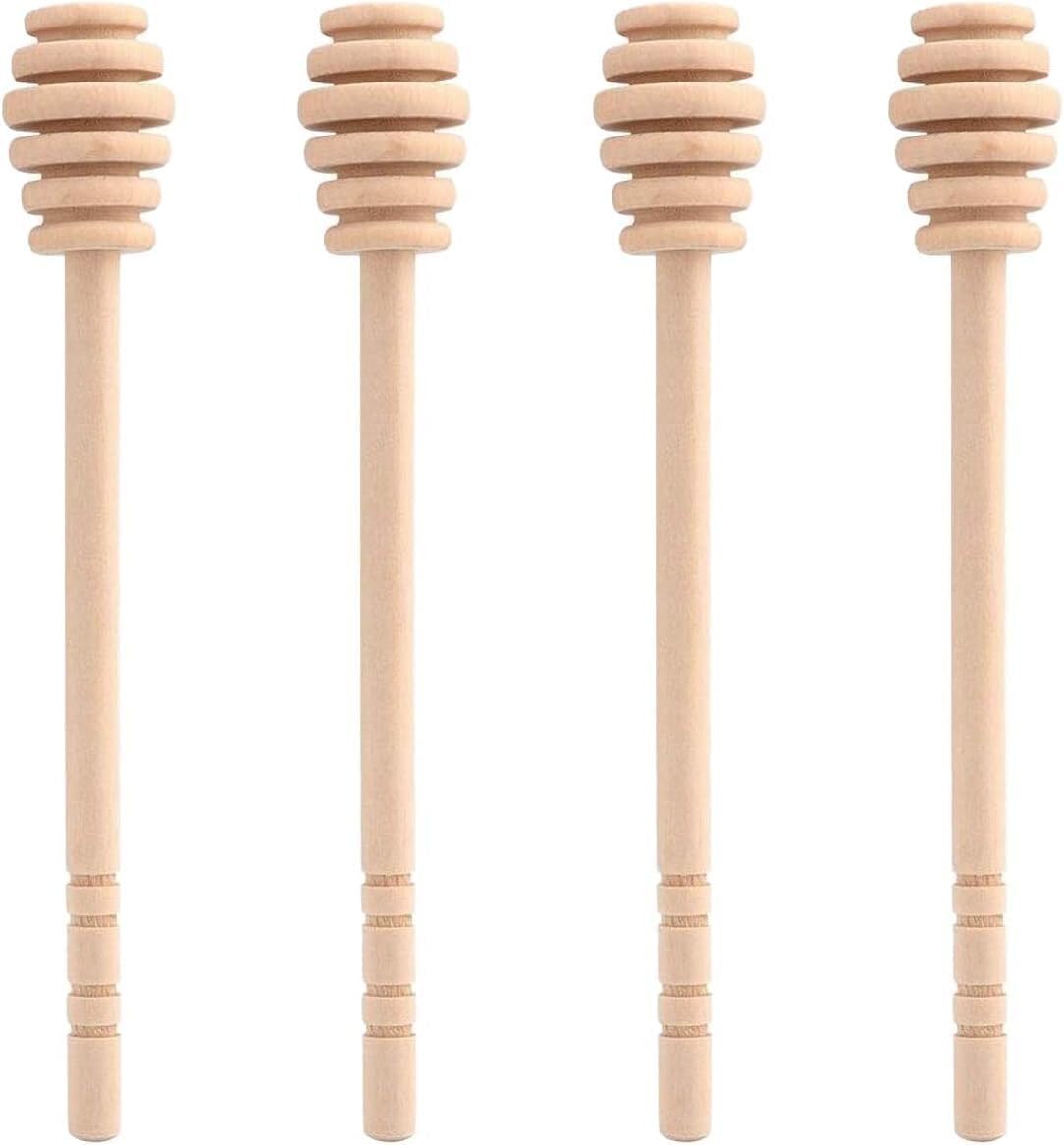 ya 14 9.20 baidi 4 Pieces (6.3 inches) Wooden Honey Stirrer Honey Doo Stick Honey Comb Stick-1