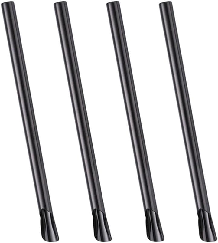 ya 14 9.20 baidi 4 Pcs Stainless Steel Straw Metal Smoothie Straws Re ble Stirrer-2