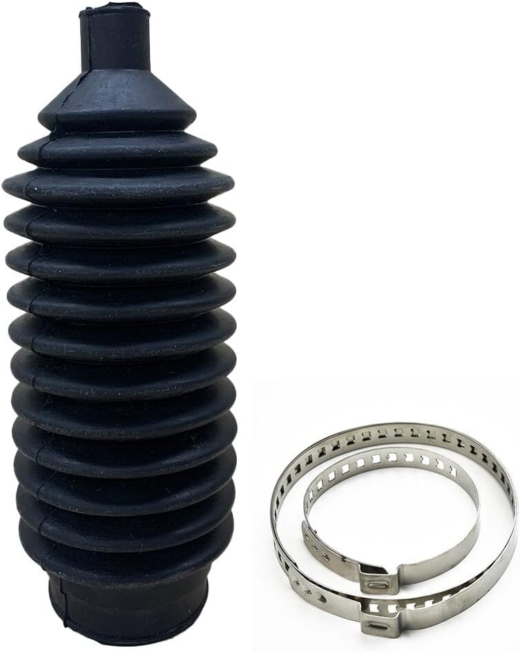 ya 6 8.14 1 Set of Black Silicone Power Steering Gear and Small Gear Corrugated Tube Boot clamp kit