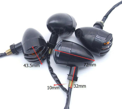 ya 11 9.14 zhengce Motorcycle Grill Flashing Indicator Turn Signal Light Amber For Bobber Chop