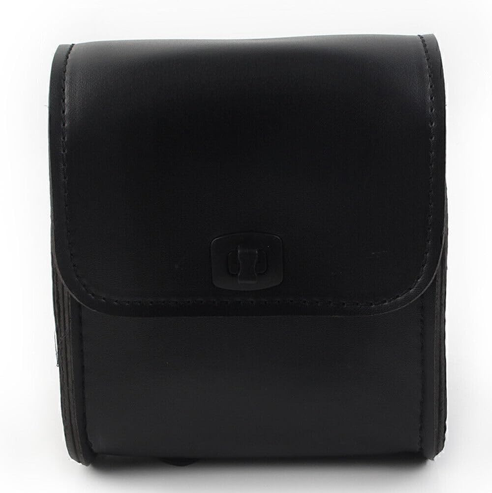 ya 11 9.14 baidi1x Universal Black Motorcycle Saddle Luggage Pu Leather Side Tool Bag Storage