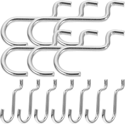ya 26 10.21 baidi 2 PCS Iron Wire Hook Gara Hooks Peg Board Hangers Silver Pegboard J