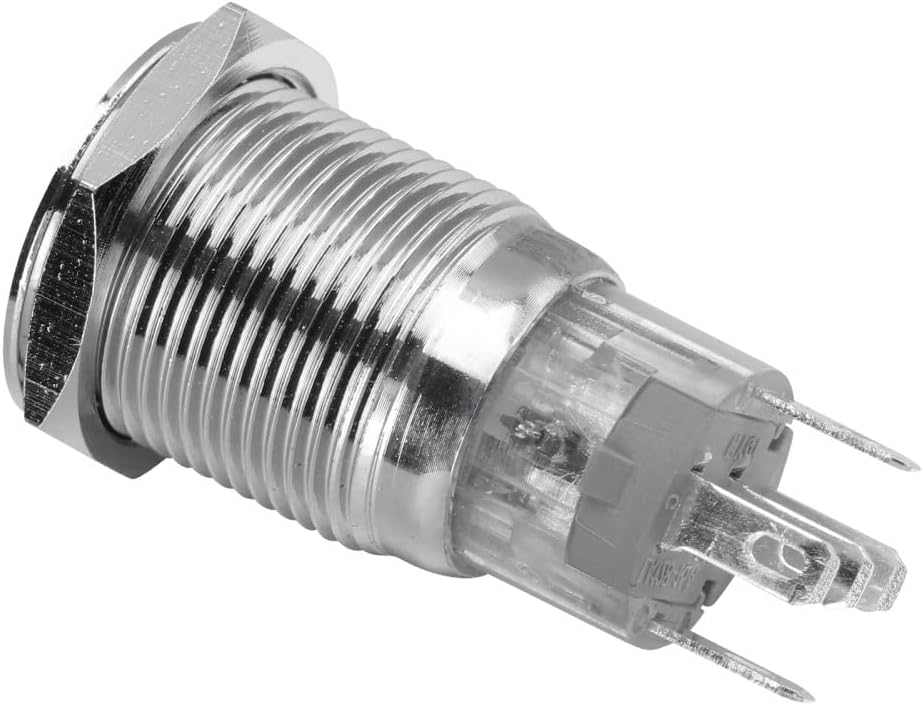 ya 13 9.15 baidi 16 Mm Automatic Reset Button Switch Push for Doorbell Boat Car Momentary