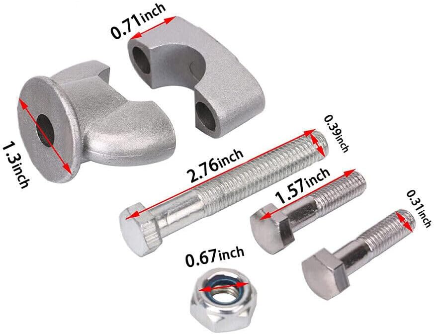 ya 7 8.24 baidi 22mm 7/8 inch handlebar riser mounting clamp adapter for motorcycles, ATVs, off-road bicycles 