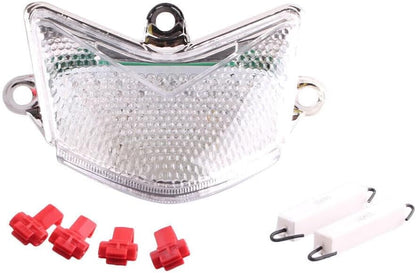 ya 10 9.16 zhengce Clear LED Tail Light Turn Signals Lamp for Kawasaki ZX-10R 2004 2005