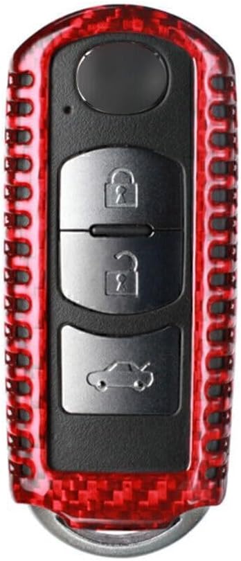 ya 2 8.15 Carbon Fiber Red Remote Key Shell Cover Case for Mazda 2 3 5 6 CX-3 CX-5 CX-9