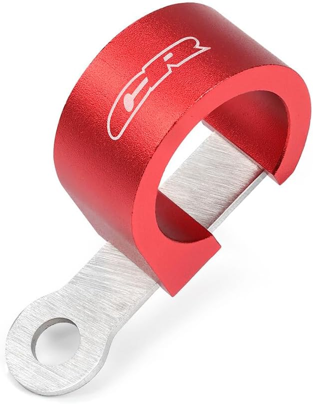 ya 23 10.7 baidi CNC Brake Hose Clamp Line Guide Red for Honda CR125R CR250R CR500R CR80R CR85R