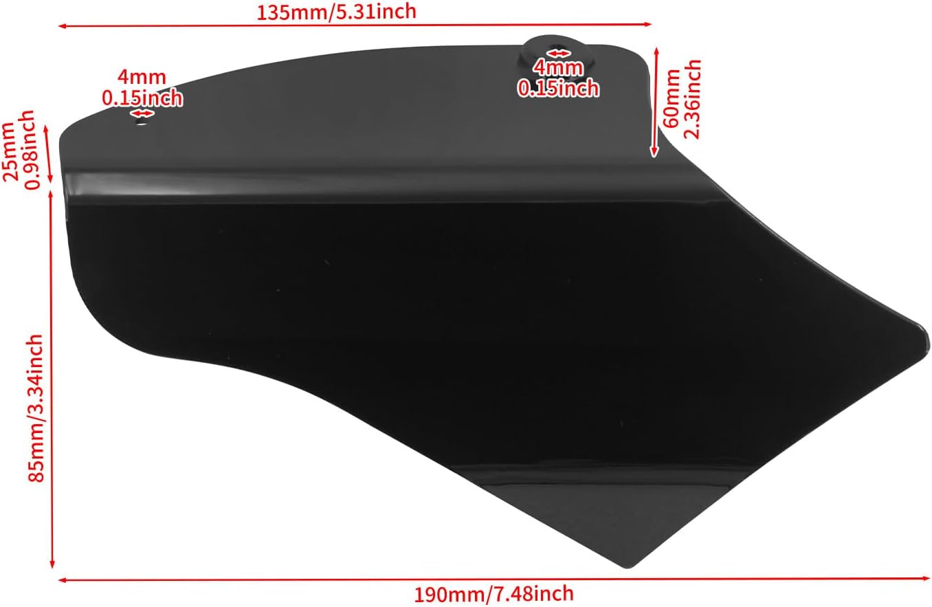 ya 7 8.24 baidi ABS Reflective Saddle Heat Shield Air Deflector for Harley Softail Fay Boy 00-16